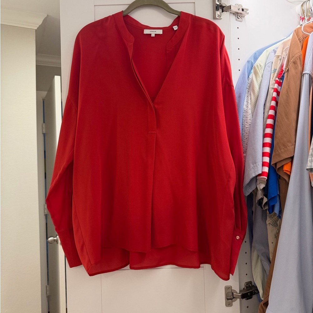 Vince Vibrant Red Women's Blouse